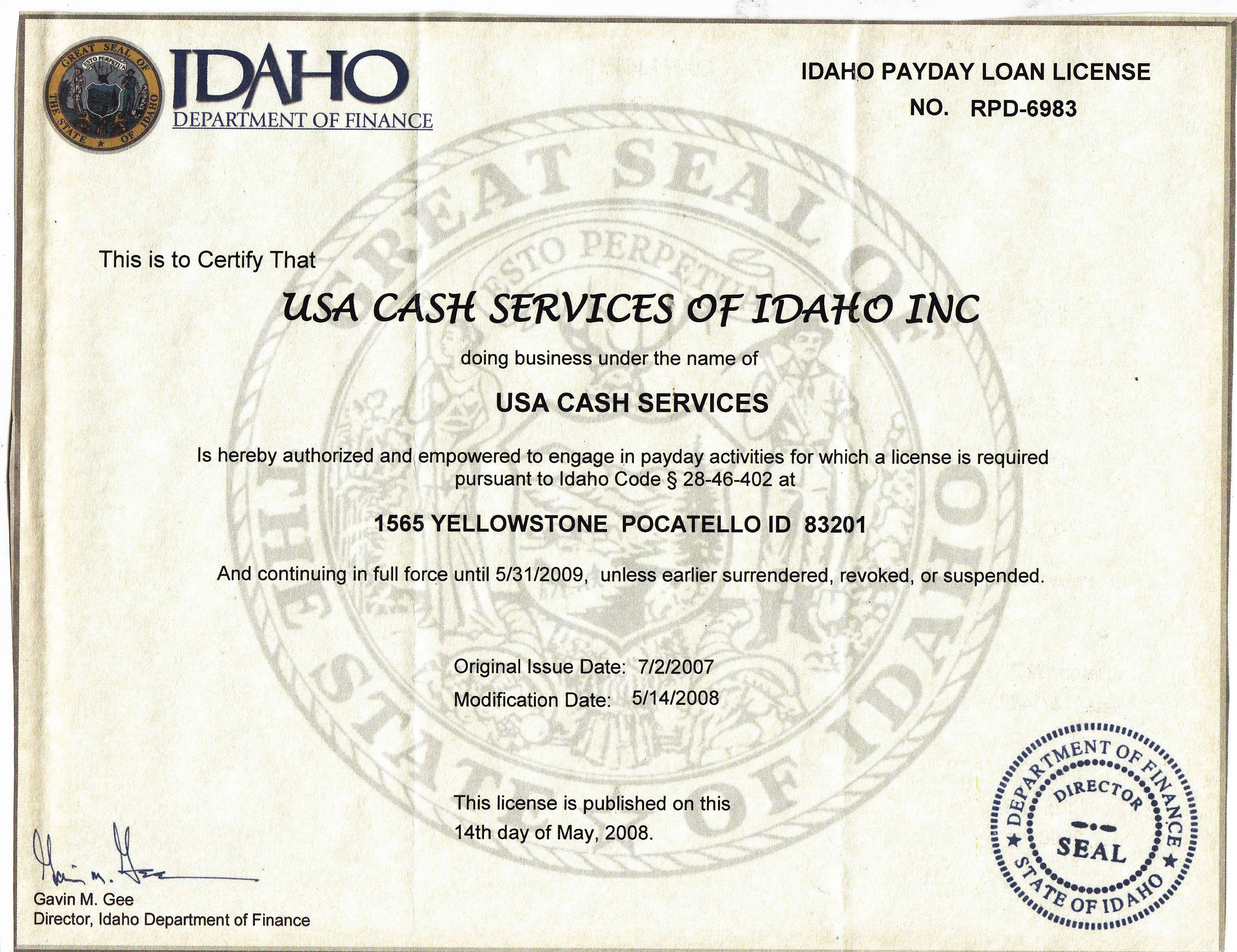 Business License Certificate USA