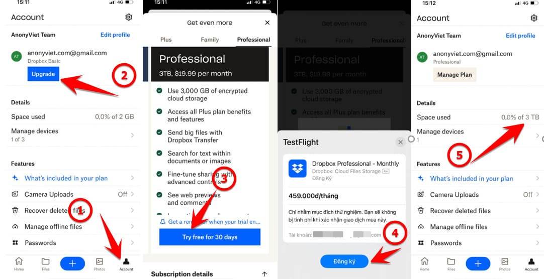 Dang ky dropbox 3TB mien phi
