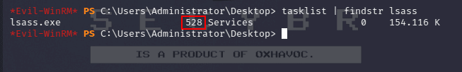 Finding lsass.exe PID with CMD