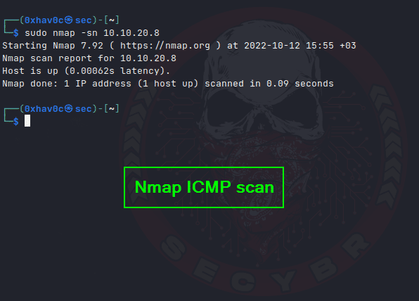 nmap ICMP scan -1