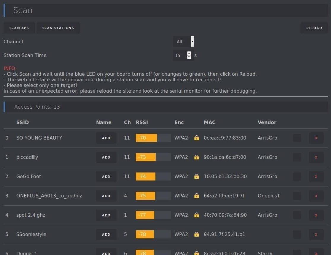 Fi networks with esp8266 based wifi deautherw1456