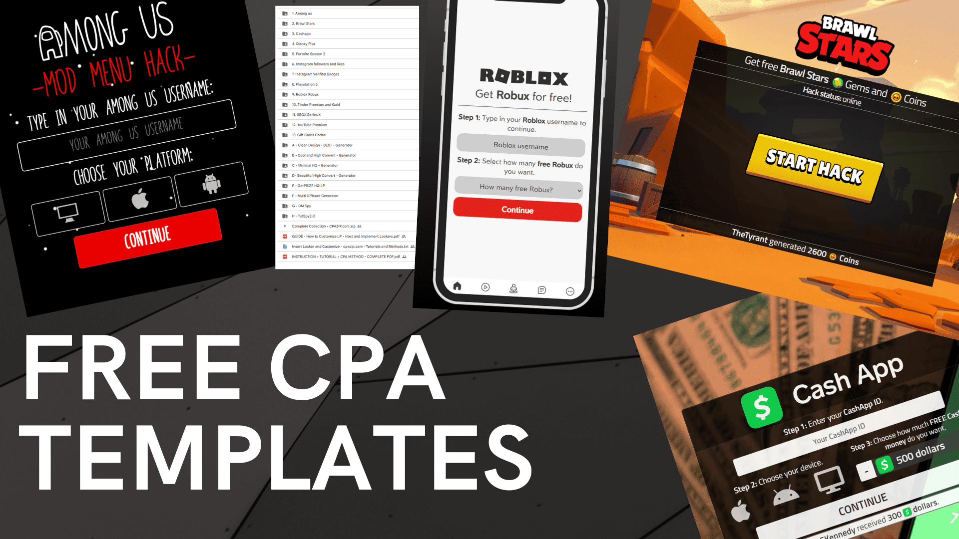 FREE CPA TEMPLATES   LANDING PAGE COLLECTION