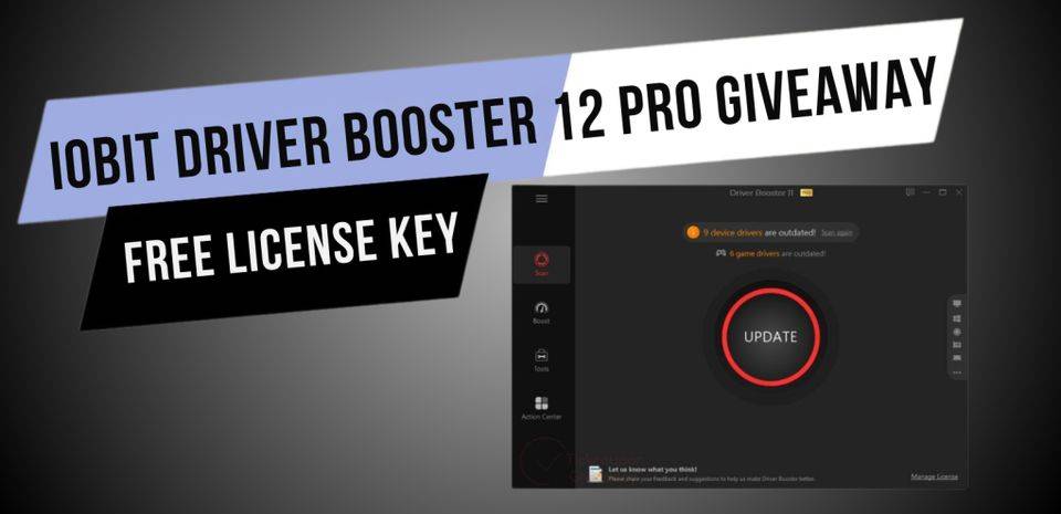 IObit Driver Booster Pro Crack 1200309  License Key 2024