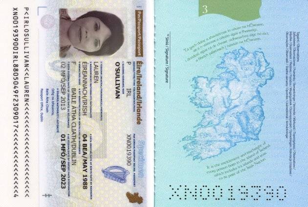 Irish passport 0