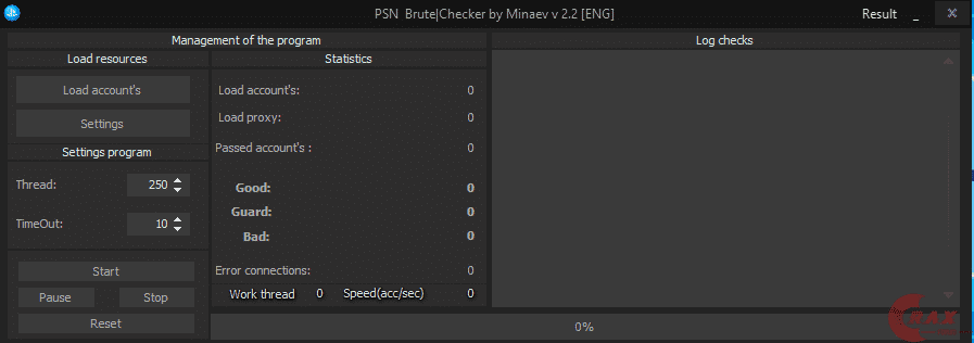 Psn brute checker by Minaev