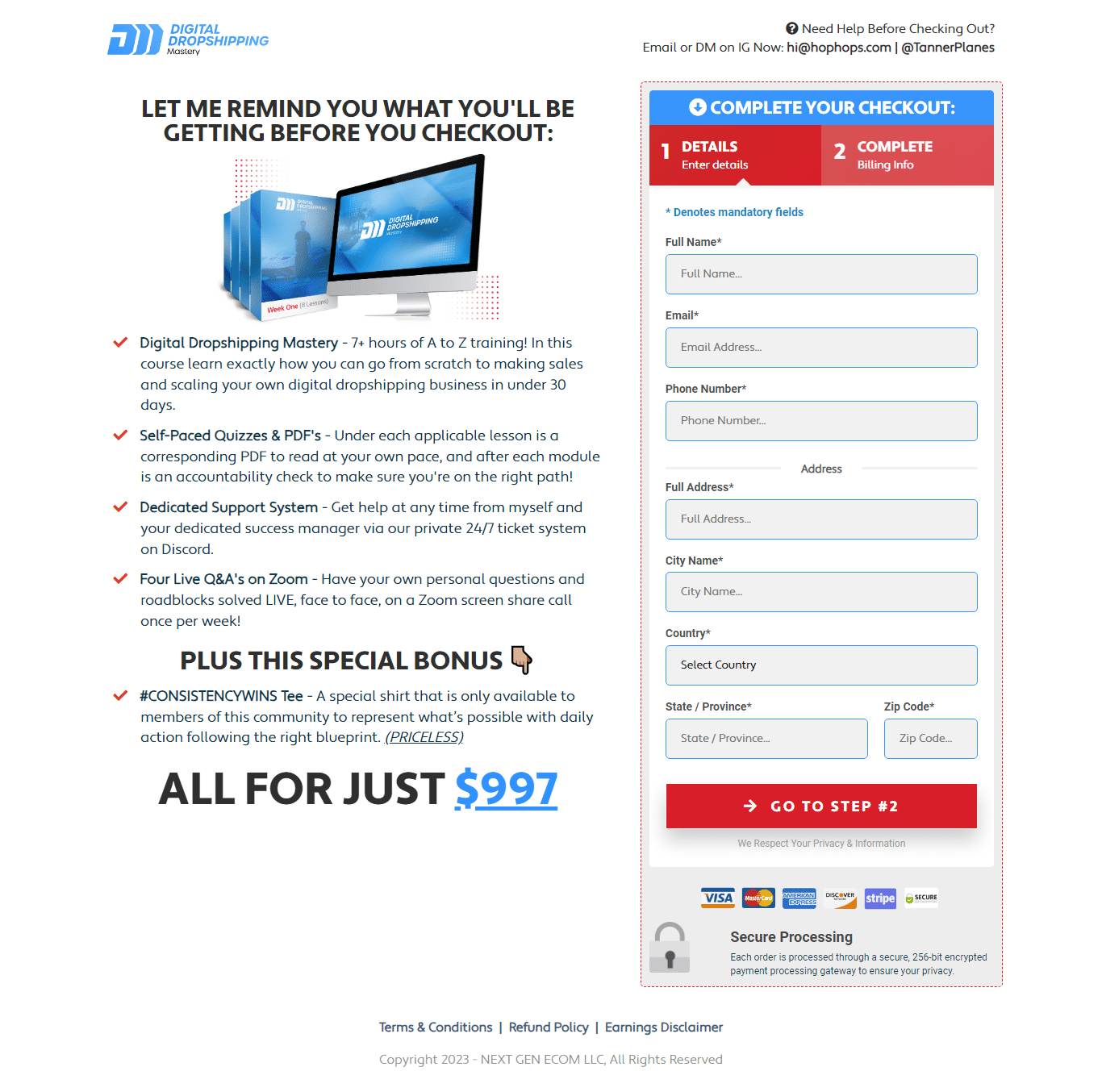 Screencapture digitaldropshippingmastery bundle checkout1662582012210 2023 11 20 12 19 13
