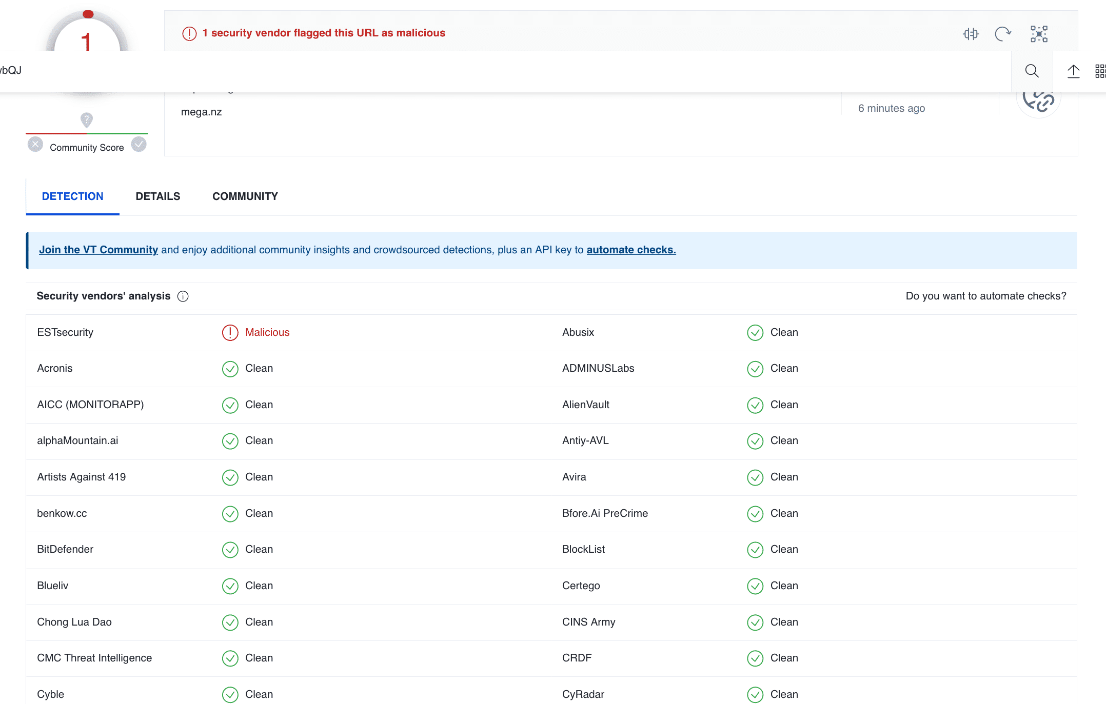 Screenshot 2023 03 20 at 20 59 47 VirusTotal   URL   359502a26cd3e19a441f45c09b84847aea1aa9c33