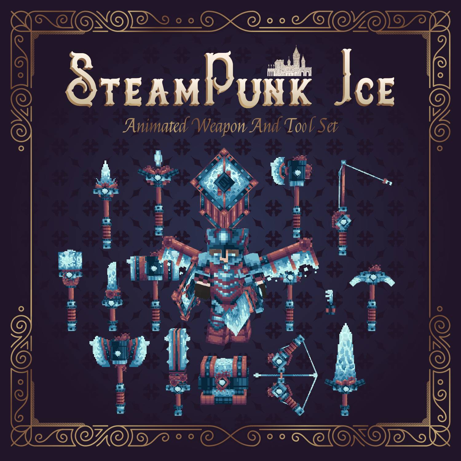 Steampunk Ice Animated Weapon Set Cover