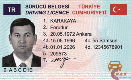 Turkish drivers license turkey card