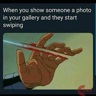 When someone swipe in my gallery