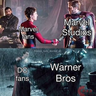 Marvel Fans Vs. DC Fans meme