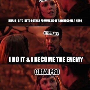 Crax Forum meme | Domain taken down