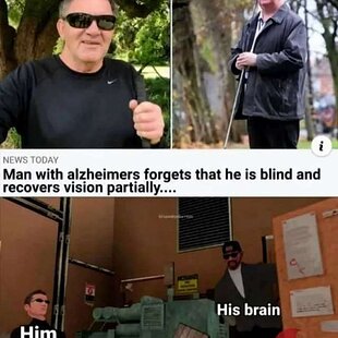 Blind man meme