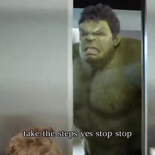Hulk and the stairs