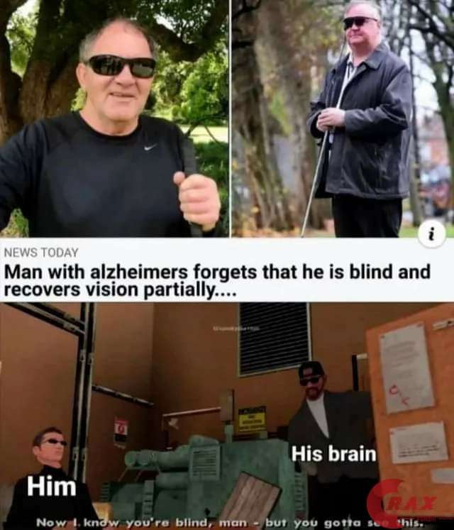 Blind man meme