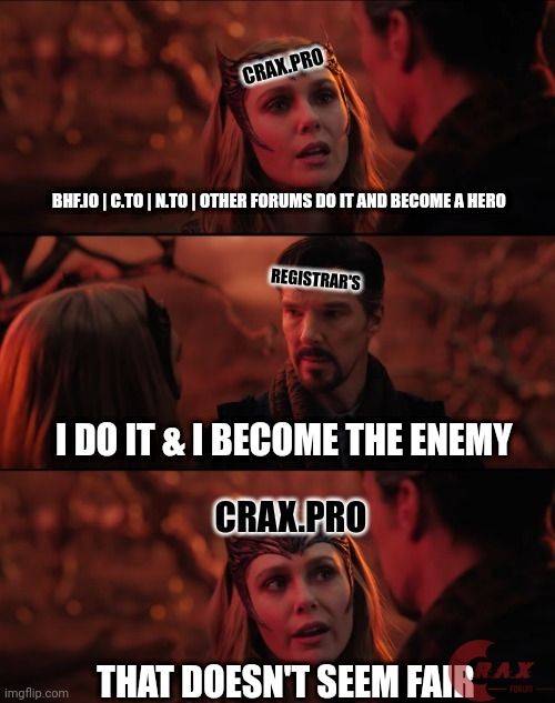 Crax Forum meme | Domain taken down