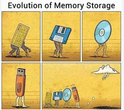 Evolution of memory storage :D