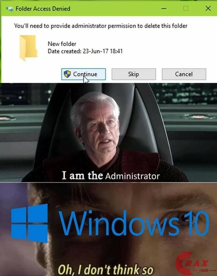 Windows 10 admin